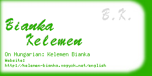 bianka kelemen business card